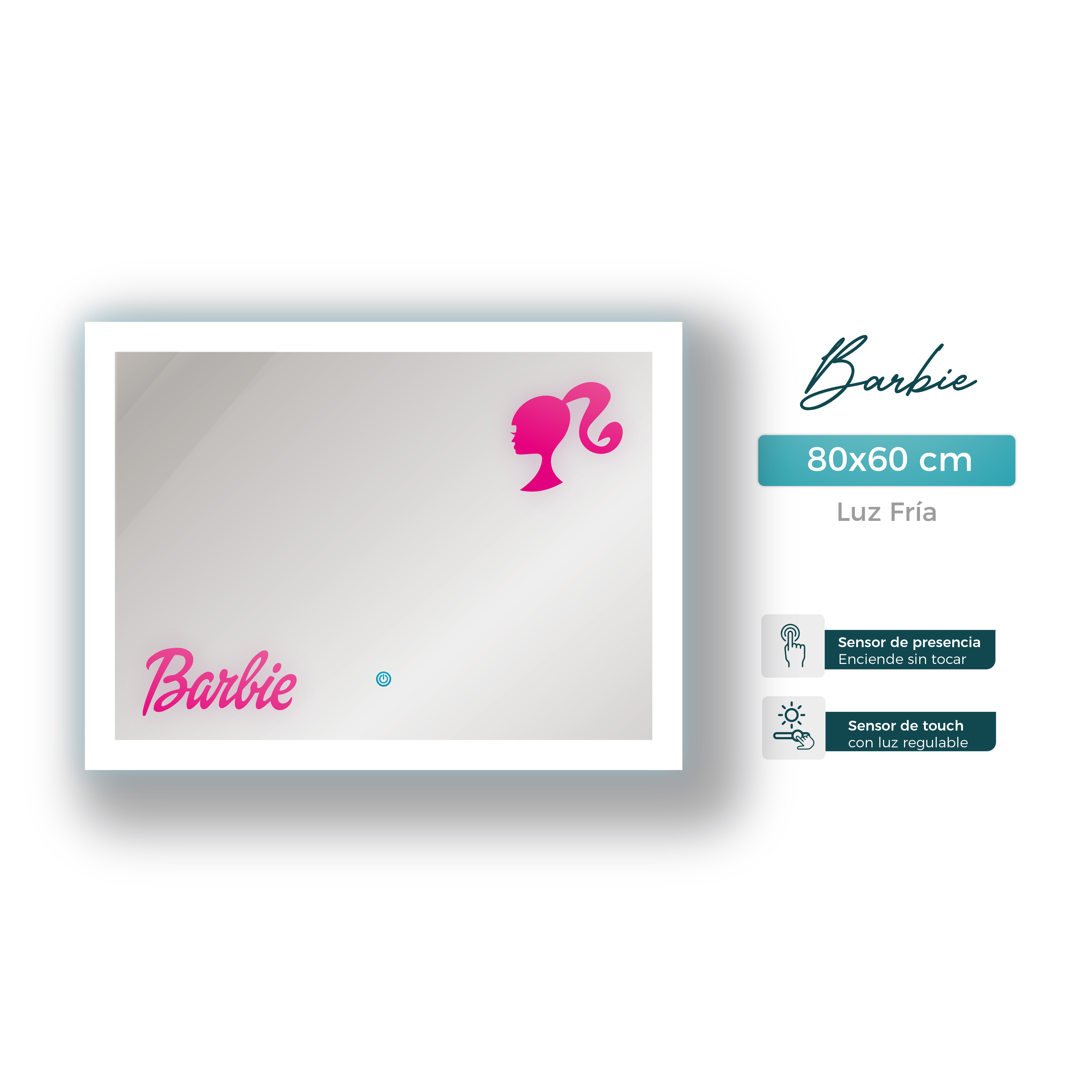 Espejo con luz - Barbie